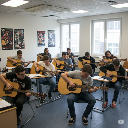 learning guitar